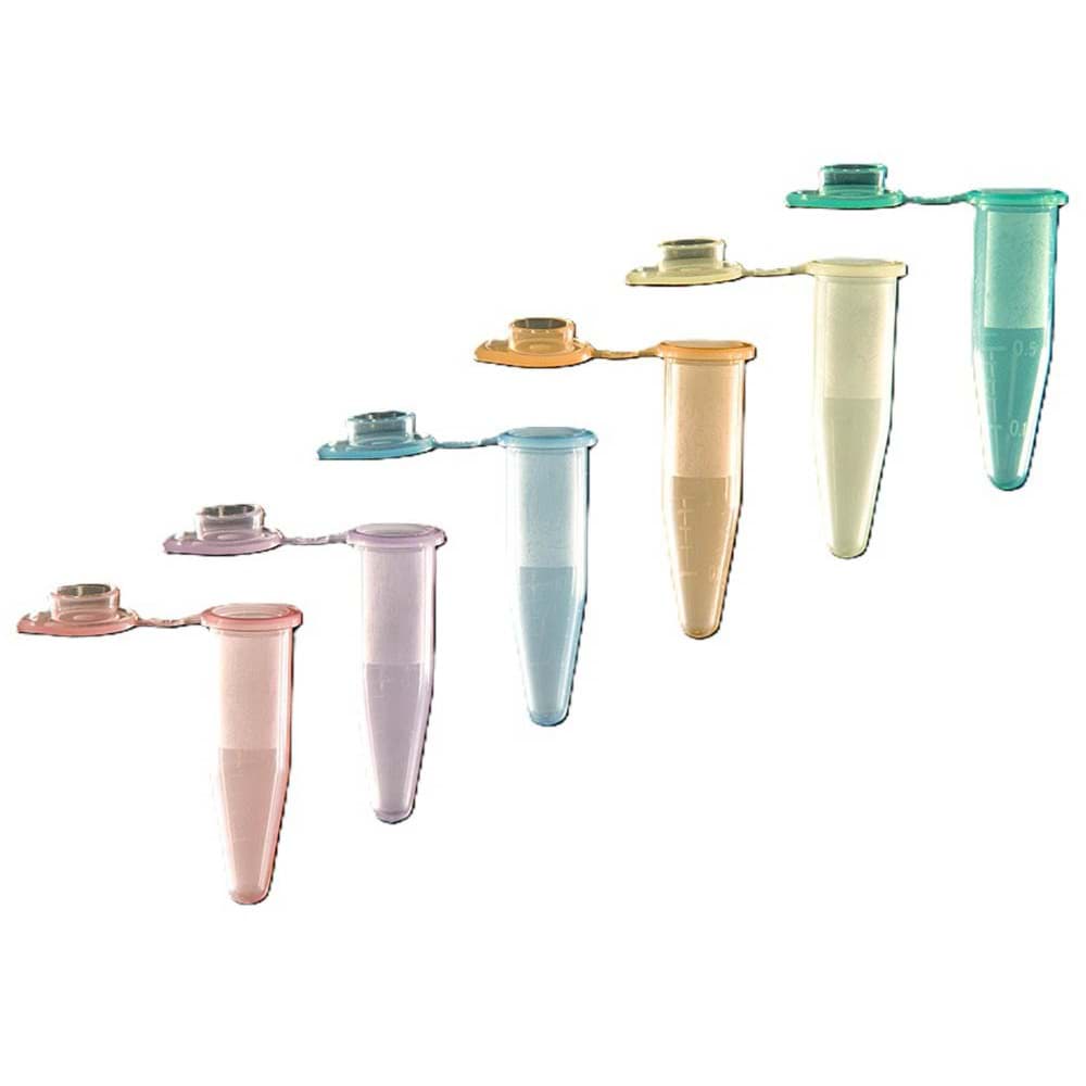 Microcentrifuge tubes 1.5 mL assorted colors 